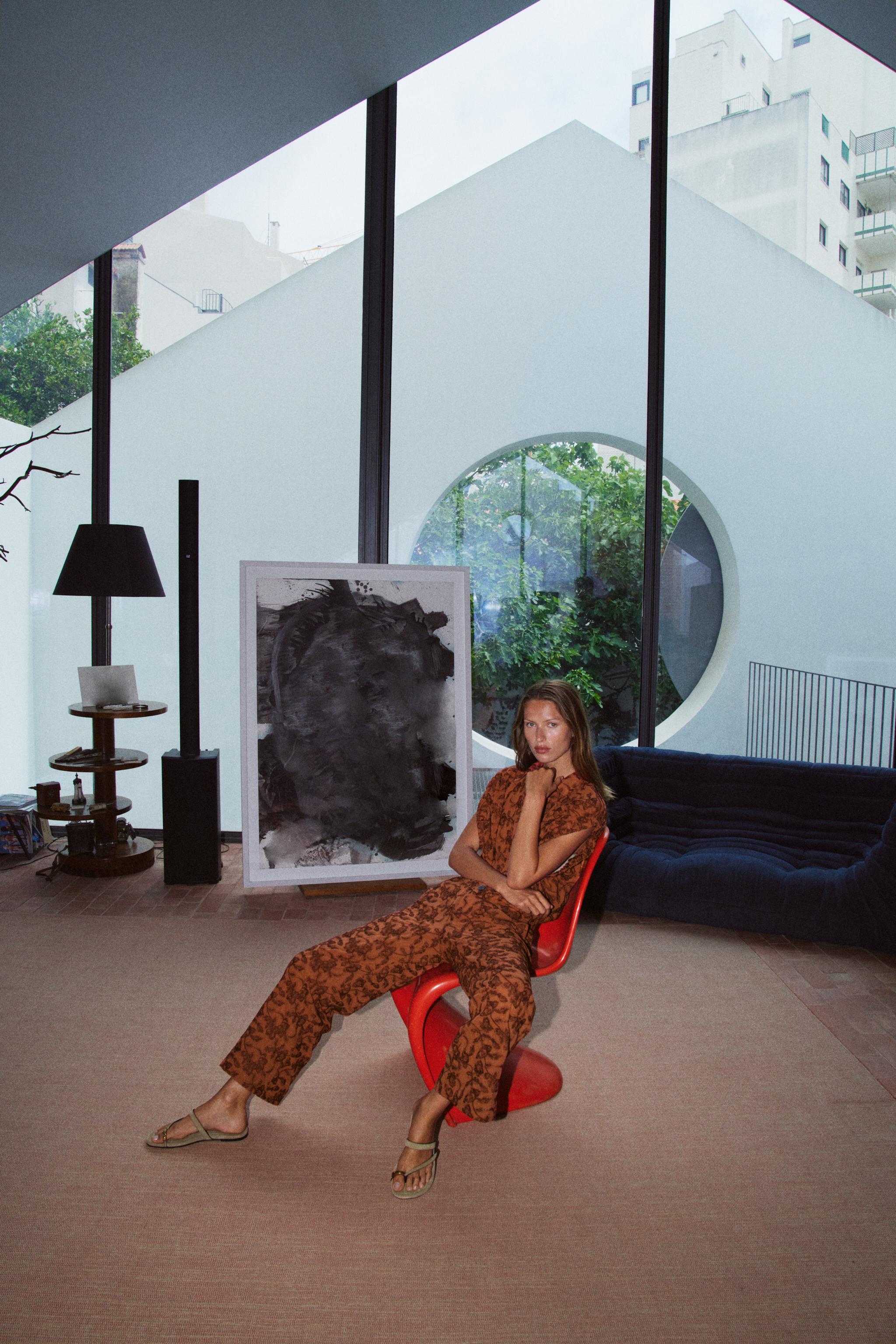 EMBROIDERED STRAIGHT-LEG PANTS